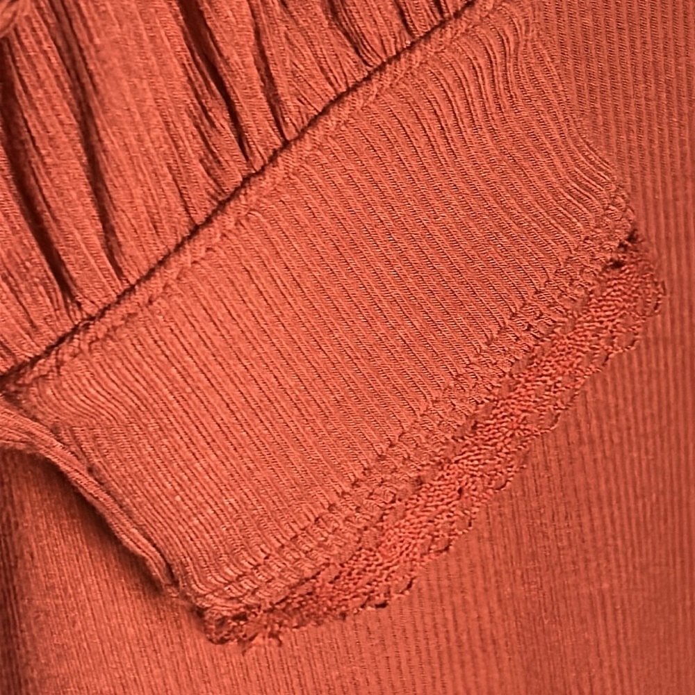 Free People New Cowboy Oversized Open Twist-Back Ribbed Long Sleeve Tunic Top - Picture 6 of 14